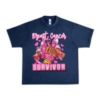 Breast Cancer Survivor Afro Girl Sneakers Urban Heavy Tee | Teevron
