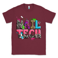 Burgundy nail tech Classic Tee - Zillion Design Studio