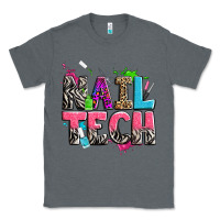 Charcoal Heather nail tech Classic Tee - Zillion Design Studio