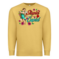 Antique Gold stupid cupid Premium Sweatshirt - AdoDesignShop