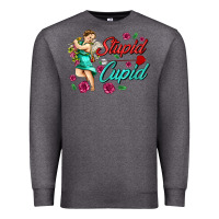 Charcoal Heather stupid cupid Premium Sweatshirt - AdoDesignShop