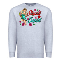Heather Grey stupid cupid Premium Sweatshirt - AdoDesignShop