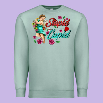 Stupid Cupid Premium Sweatshirt Designed By Adodesignshop