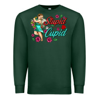 Sports Green stupid cupid Premium Sweatshirt - AdoDesignShop
