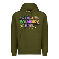 Army Green ı have boundary ıssues Premium Hoodie - MaliasSmallBusiness
