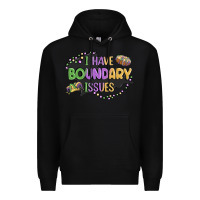Black ı have boundary ıssues Premium Hoodie - MaliasSmallBusiness