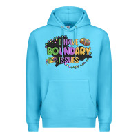 Ocean Blue ı have boundary ıssues Premium Hoodie - MaliasSmallBusiness