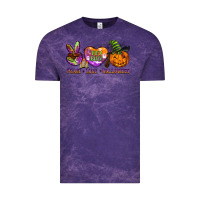 Cloud Purple peace love halloween Vintage Tee - BarkalooDesign
