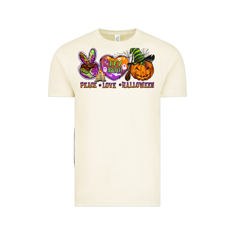 Peace Love Halloween Vintage Tee by BarkalooDesign | Teevron