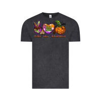 Vintage Black peace love halloween Vintage Tee - BarkalooDesign