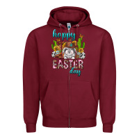Burgundy Happy Easter Day Rodeo Zipper Hoodie - Neo Western