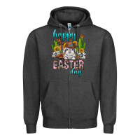 Charcoal Heather Happy Easter Day Rodeo Zipper Hoodie - Neo Western