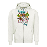 Oatmeal Heather Happy Easter Day Rodeo Zipper Hoodie - Neo Western