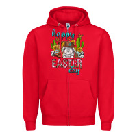 Red Happy Easter Day Rodeo Zipper Hoodie - Neo Western