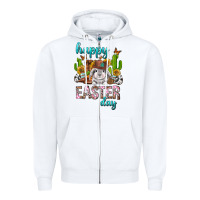 White Happy Easter Day Rodeo Zipper Hoodie - Neo Western