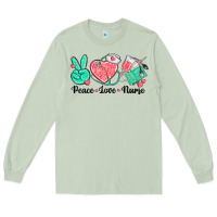 Matcha peace love nurse Long Sleeve Tee - texasbilliewilder