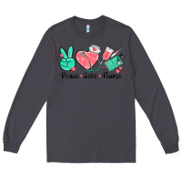 Smoke peace love nurse Long Sleeve Tee - texasbilliewilder
