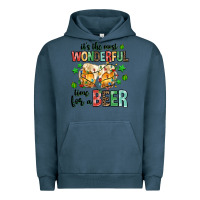 Pigment Midnight Navy its the most wonderful time for a year Urban Hoodie - MaliasSmallBusiness