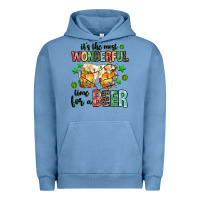 Pigment Pebble Blue its the most wonderful time for a year Urban Hoodie - MaliasSmallBusiness