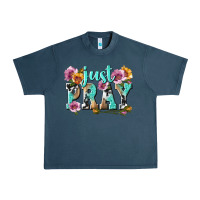 Midnight Navy just pray Urban Heavy Tee - texasbilliewilder
