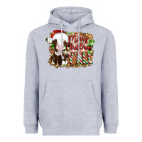 Heather Grey merry christmas y'all cow Heavyweight Hoodie - Artiststas