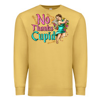 Antique Gold no thanks cupid Premium Sweatshirt - AdoDesignShop