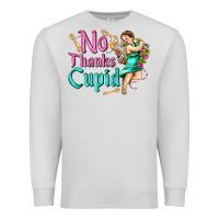 Dove Grey no thanks cupid Premium Sweatshirt - AdoDesignShop