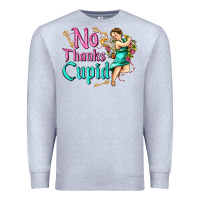 Heather Grey no thanks cupid Premium Sweatshirt - AdoDesignShop