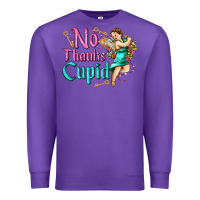 Purple no thanks cupid Premium Sweatshirt - AdoDesignShop