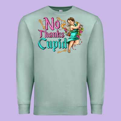 No Thanks Cupid Premium Sweatshirt Designed By Adodesignshop