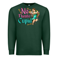Sports Green no thanks cupid Premium Sweatshirt - AdoDesignShop