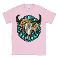 Bubblegum Pink gamestone with bull skull Classic Tee - RanaPortraitStore