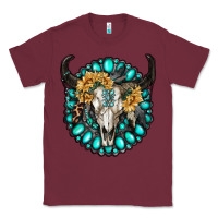 Burgundy gamestone with bull skull Classic Tee - RanaPortraitStore