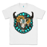 White gamestone with bull skull Classic Tee - RanaPortraitStore
