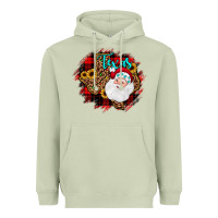 Matcha texas santa wood slice ornament Heavyweight Hoodie - JahusDesignShop