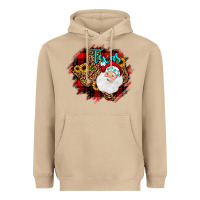 Mushroom texas santa wood slice ornament Heavyweight Hoodie - JahusDesignShop