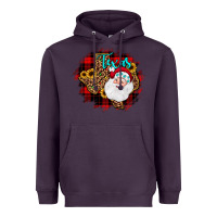 Plum texas santa wood slice ornament Heavyweight Hoodie - JahusDesignShop