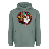 Sage texas santa wood slice ornament Heavyweight Hoodie - JahusDesignShop
