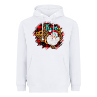 White texas santa wood slice ornament Heavyweight Hoodie - JahusDesignShop
