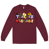 Burgundy teacher squad Long Sleeve Tee - AdoDesignShop