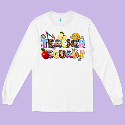 Teacher Squad Long Sleeve Tee Designed By Adodesignshop
