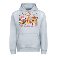 Heather Grey mexican christmas pan dulce cartoon characters Urban Hoodie - MaliasSmallBusiness