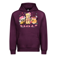 Mauve Wine mexican christmas pan dulce cartoon characters Urban Hoodie - MaliasSmallBusiness