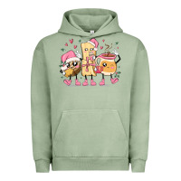 Pigment Oil Green mexican christmas pan dulce cartoon characters Urban Hoodie - MaliasSmallBusiness