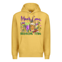 Antique Gold mardi gras drinking team Premium Hoodie - MaliasSmallBusiness
