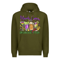 Army Green mardi gras drinking team Premium Hoodie - MaliasSmallBusiness
