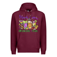 Burgundy mardi gras drinking team Premium Hoodie - MaliasSmallBusiness