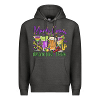 Charcoal Heather mardi gras drinking team Premium Hoodie - MaliasSmallBusiness