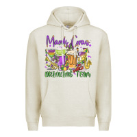 Oatmeal Heather mardi gras drinking team Premium Hoodie - MaliasSmallBusiness