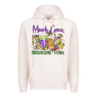 Pale Pink mardi gras drinking team Premium Hoodie - MaliasSmallBusiness